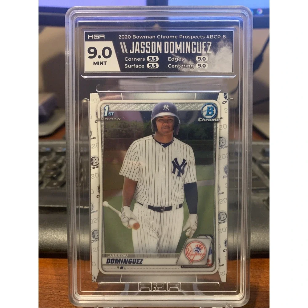 2020 Bowman‎ Chrome #BCP8 JASSON DOMINGUEZ 1st Bowman RC HGA 9 MINT CUSTOM LABEL